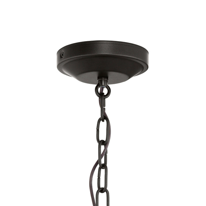Progress Lighting 94500508020 Lieon Collection 3-Light Large Semi-Flush Convertible Light Antique Bronze With White Glass Shade (P500508-020)
