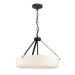 Progress Lighting 94500508020 Lieon Collection 3-Light Large Semi-Flush Convertible Light Antique Bronze With White Glass Shade (P500508-020)