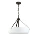 Progress Lighting 94500508020 Lieon Collection 3-Light Large Semi-Flush Convertible Light Antique Bronze With White Glass Shade (P500508-020)