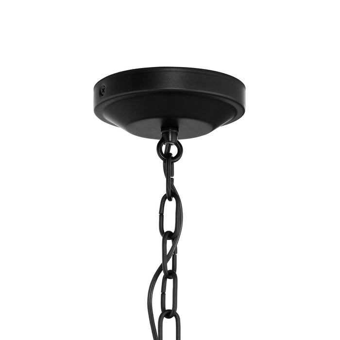 Progress Lighting 94500508031 Lieon Collection 3-Light Large Semi-Flush Convertible Light Black With White Glass Shade (P500508-031)