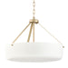 Progress Lighting 94500508177 Lieon Collection 3-Light Large Semi-Flush Convertible Light Champagne Bronze With White Glass Shade (P500508-177)