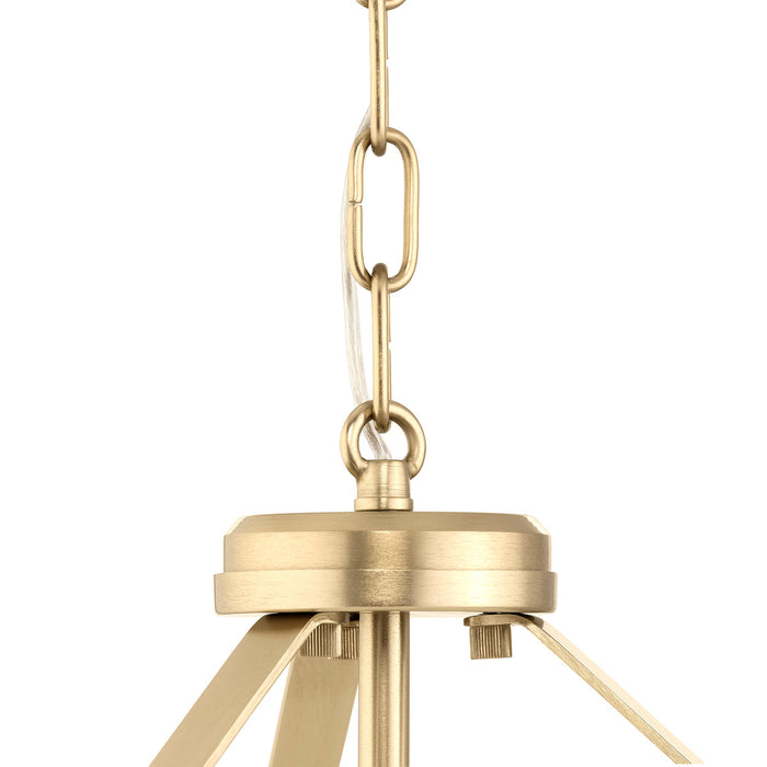 Progress Lighting 94500508177 Lieon Collection 3-Light Large Semi-Flush Convertible Light Champagne Bronze With White Glass Shade (P500508-177)