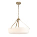 Progress Lighting 94500508177 Lieon Collection 3-Light Large Semi-Flush Convertible Light Champagne Bronze With White Glass Shade (P500508-177)