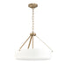 Progress Lighting 94500508177 Lieon Collection 3-Light Large Semi-Flush Convertible Light Champagne Bronze With White Glass Shade (P500508-177)