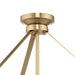 Progress Lighting 94500508177 Lieon Collection 3-Light Large Semi-Flush Convertible Light Champagne Bronze With White Glass Shade (P500508-177)