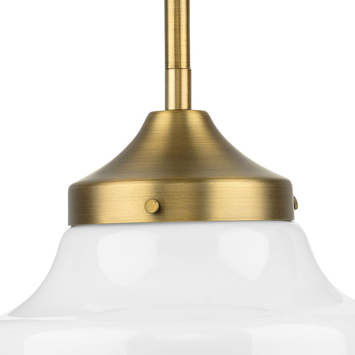 Progress Lighting School House Collection One-Light Pendant Vintage Brass (P5196-163)