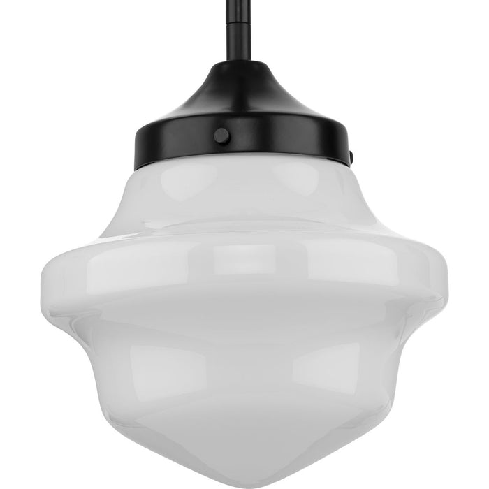 Progress Lighting School House Collection One-Light Pendant Matte Black (P5196-31M)