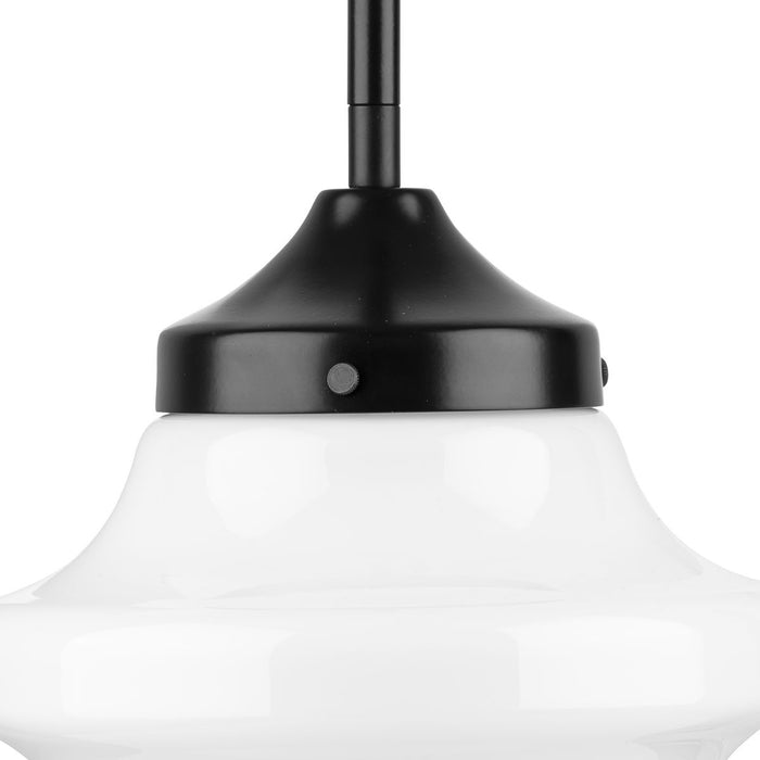 Progress Lighting School House Collection One-Light Pendant Matte Black (P5196-31M)