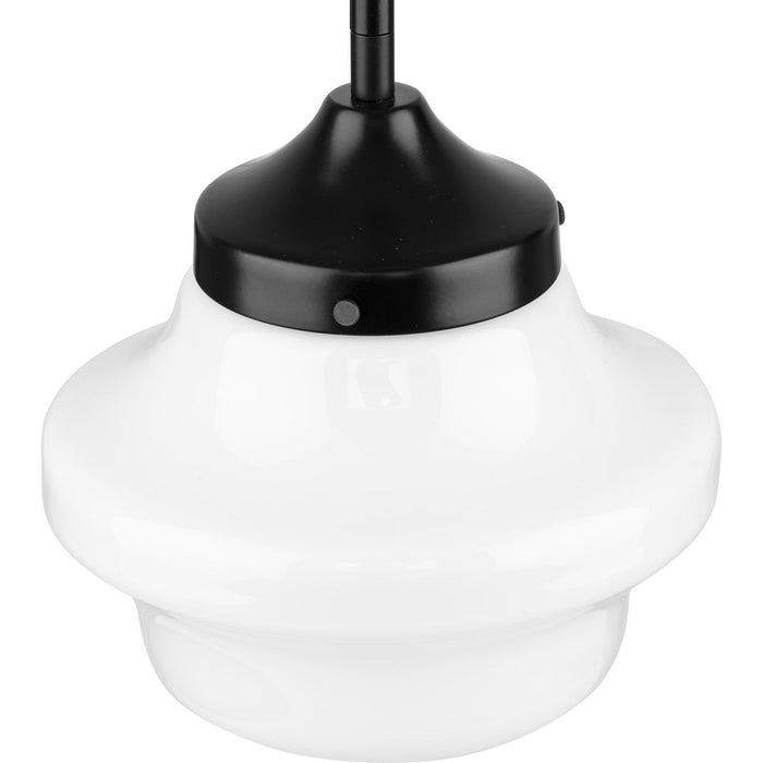 Progress Lighting School House Collection One-Light Pendant Matte Black (P5196-31M)