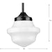 Progress Lighting School House Collection One-Light Pendant Matte Black (P5196-31M)