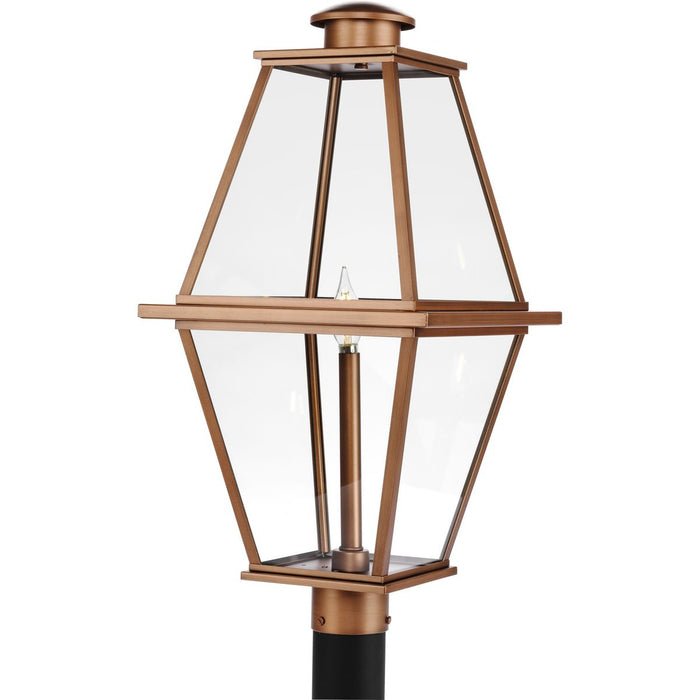 Progress Lighting Bradshaw Collection One-Light Post Lantern Outdoor Fixture Antique Copper (Painted) (P540107-169)