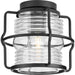 Progress Lighting Keegan Collection One-Light Flush Mount Outdoor Fixture Matte Black (P550133-31M)