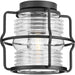 Progress Lighting Keegan Collection One-Light Flush Mount Outdoor Fixture Matte Black (P550133-31M)