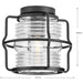 Progress Lighting Keegan Collection One-Light Flush Mount Outdoor Fixture Matte Black (P550133-31M)