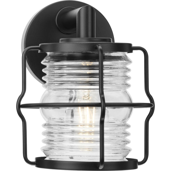 Progress Lighting Keegan Collection One-Light Wall Lantern Outdoor Fixture Matte Black (P560340-31M)