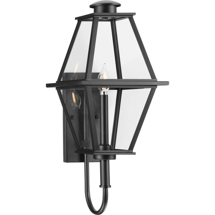 Progress Lighting Bradshaw Collection One-Light Wall Lantern Outdoor Fixture Black (P560348-031)