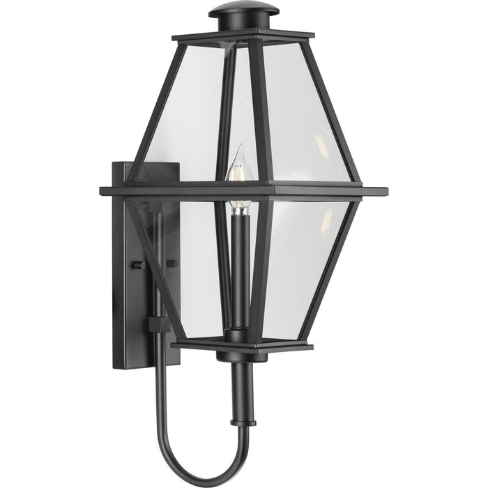 Progress Lighting Bradshaw Collection One-Light Wall Lantern Outdoor Fixture Black (P560348-031)