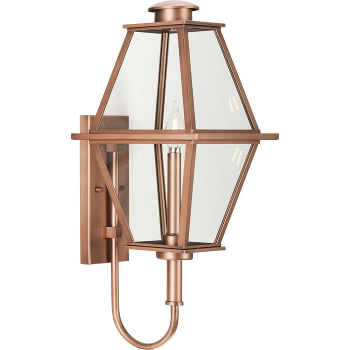 Progress Lighting Bradshaw Collection One-Light Wall Lantern Outdoor Fixture Antique Copper (Painted) (P560348-169)