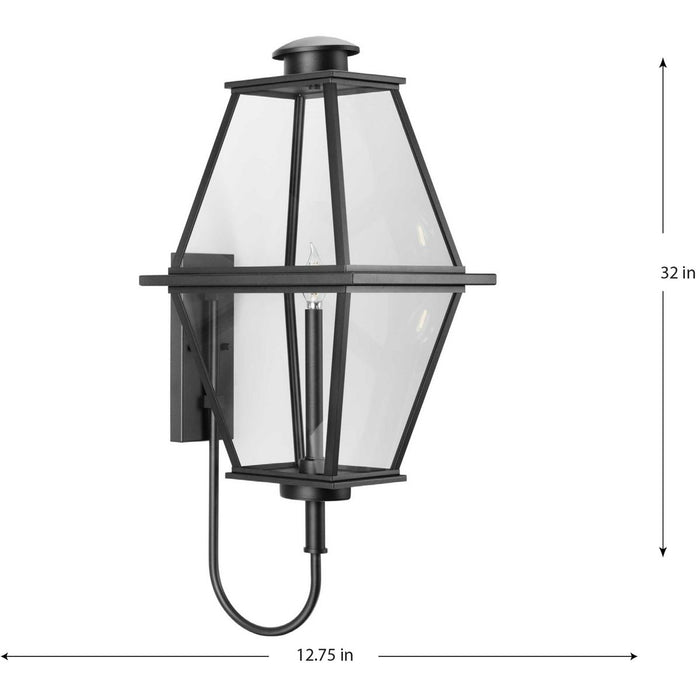 Progress Lighting Bradshaw Collection One-Light Wall Lantern Outdoor Fixture Black (P560349-031)