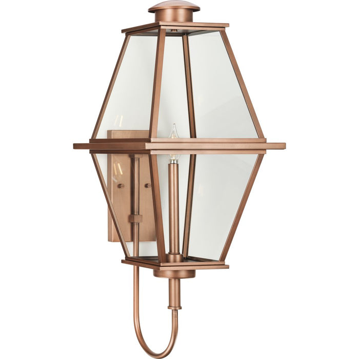 Progress Lighting Bradshaw Collection One-Light Wall Lantern Outdoor Fixture Antique Copper (Painted) (P560349-169)