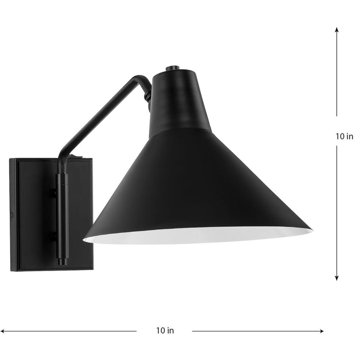 Progress Lighting Trimble Collection One-Light Wall Bracket Fixture Matte Black (P710113-31M)