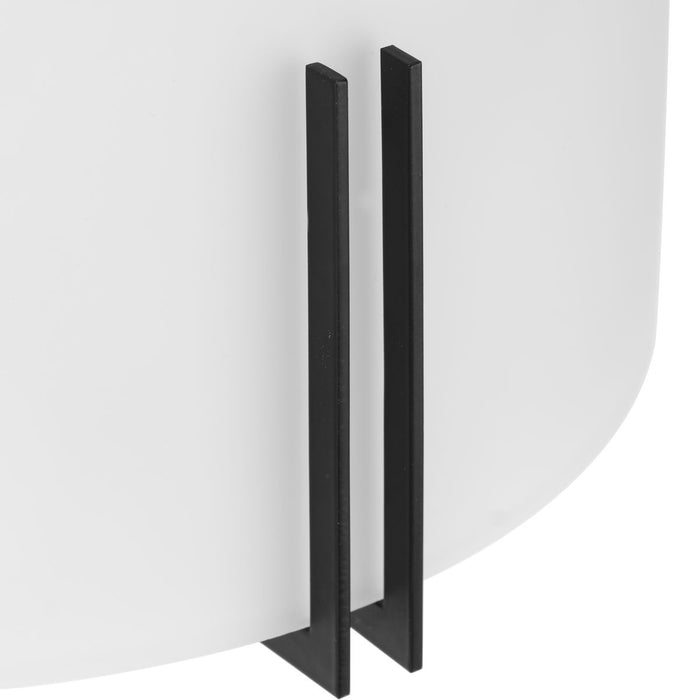 Progress Lighting Modern Glass Sconce Collection Two-Light Wall Sconce Matte Black (P710118-31M)