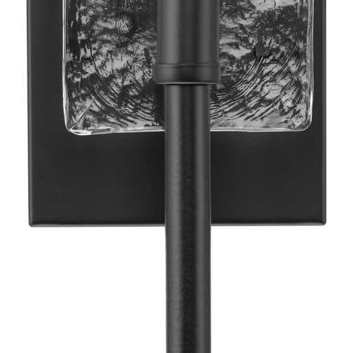 Progress Lighting Rivera Collection One-Light Wall Bracket Fixture Matte Black (P710121-31M)