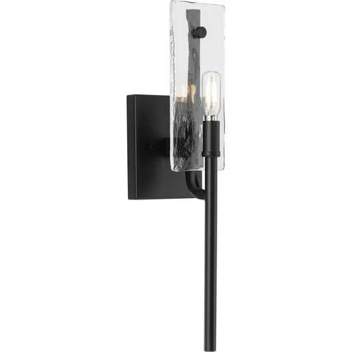 Progress Lighting Rivera Collection One-Light Wall Bracket Fixture Matte Black (P710121-31M)