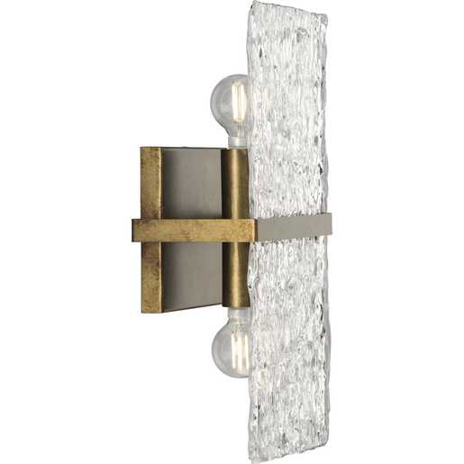 Progress Lighting Chevall Collection Two-Light Wall Sconce Gold Ombre (P710125-204)