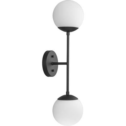 Progress Lighting Haas Collection Two-Light Wall Bracket Fixture Matte Black (P710130-31M)