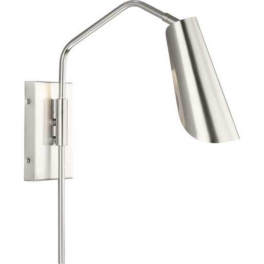 Progress Lighting Cornett Collection One-Light Wall Bracket Fixture Brushed Nickel (P710131-009)