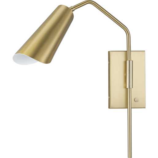 Progress Lighting Cornett Collection One-Light Wall Bracket Fixture Brushed Gold (P710131-191)