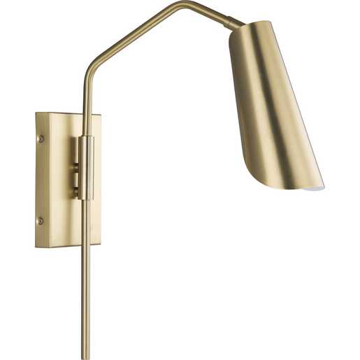 Progress Lighting Cornett Collection One-Light Wall Bracket Fixture Brushed Gold (P710131-191)