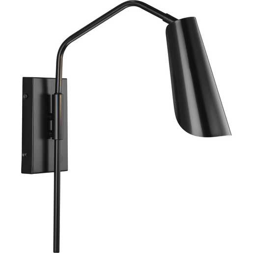 Progress Lighting Cornett Collection One-Light Wall Bracket Fixture Matte Black (P710131-31M)