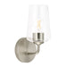 Progress Lighting 94710148009 Celino Collection 1-Light Wall Sconce Brushed Nickel With Clear Glass Shade (P710148-009)