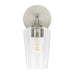Progress Lighting 94710148009 Celino Collection 1-Light Wall Sconce Brushed Nickel With Clear Glass Shade (P710148-009)