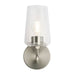 Progress Lighting 94710148009 Celino Collection 1-Light Wall Sconce Brushed Nickel With Clear Glass Shade (P710148-009)