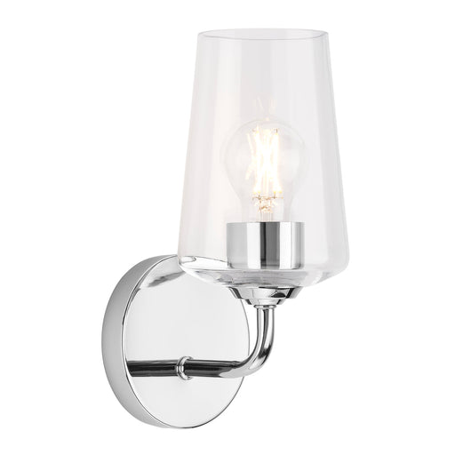 Progress Lighting 94710148015 Celino Collection 1-Light Wall Sconce Polished Chrome With Clear Glass Shade (P710148-015)