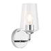 Progress Lighting 94710148015 Celino Collection 1-Light Wall Sconce Polished Chrome With Clear Glass Shade (P710148-015)