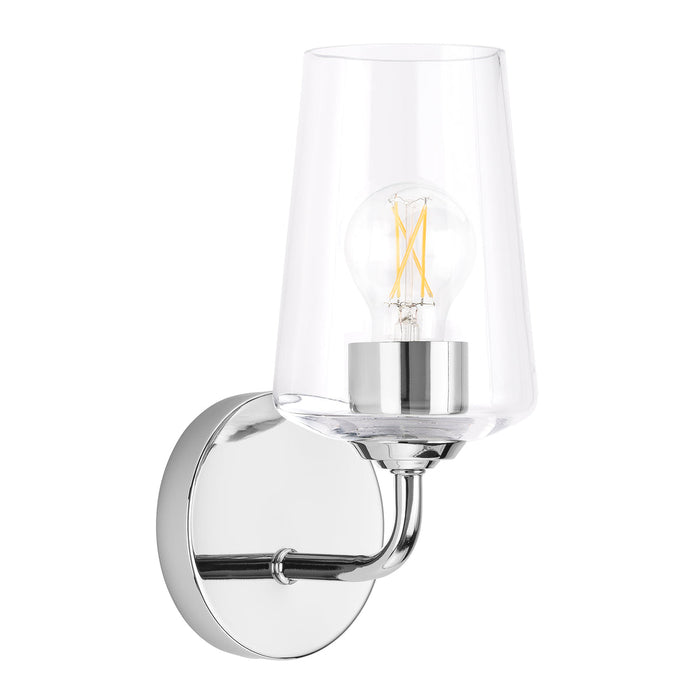 Progress Lighting 94710148015 Celino Collection 1-Light Wall Sconce Polished Chrome With Clear Glass Shade (P710148-015)