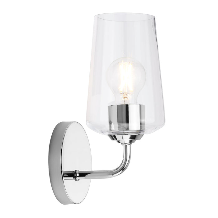 Progress Lighting 94710148015 Celino Collection 1-Light Wall Sconce Polished Chrome With Clear Glass Shade (P710148-015)