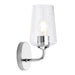 Progress Lighting 94710148015 Celino Collection 1-Light Wall Sconce Polished Chrome With Clear Glass Shade (P710148-015)