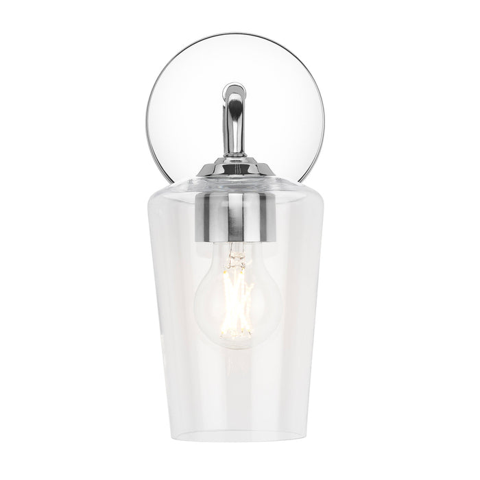 Progress Lighting 94710148015 Celino Collection 1-Light Wall Sconce Polished Chrome With Clear Glass Shade (P710148-015)
