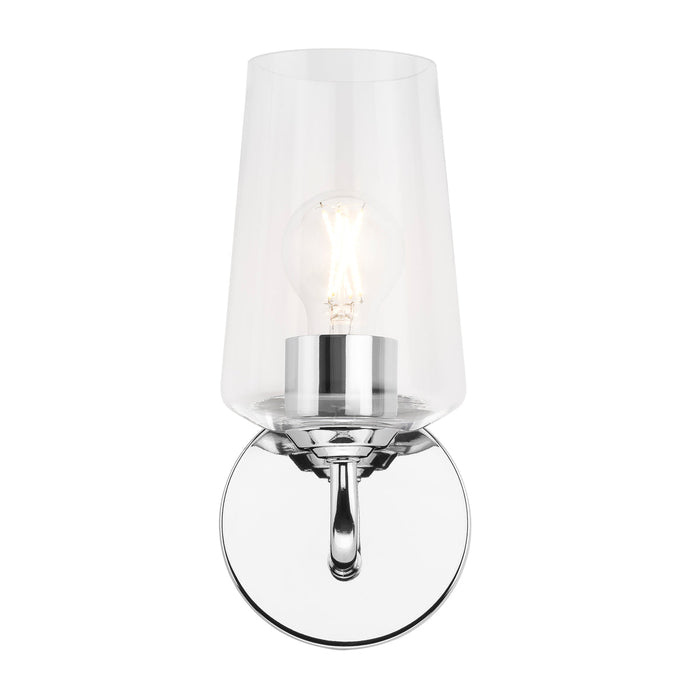 Progress Lighting 94710148015 Celino Collection 1-Light Wall Sconce Polished Chrome With Clear Glass Shade (P710148-015)