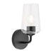 Progress Lighting 94710148031 Celino Collection 1-Light Wall Sconce Black With Clear Glass Shade (P710148-031)