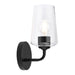 Progress Lighting 94710148031 Celino Collection 1-Light Wall Sconce Black With Clear Glass Shade (P710148-031)