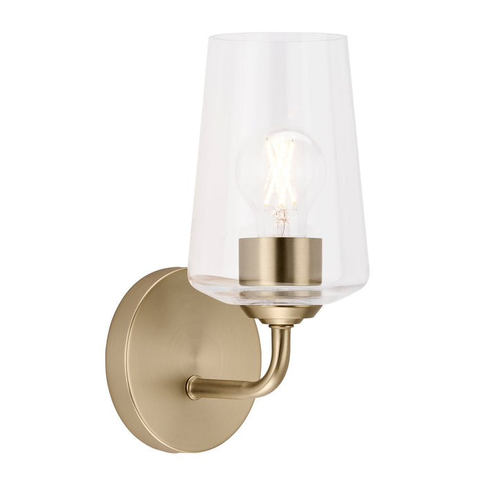 Progress Lighting 94710148177 Celino Collection 1-Light Wall Sconce Champagne Bronze With Clear Glass Shade (P710148-177)