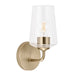 Progress Lighting 94710148177 Celino Collection 1-Light Wall Sconce Champagne Bronze With Clear Glass Shade (P710148-177)
