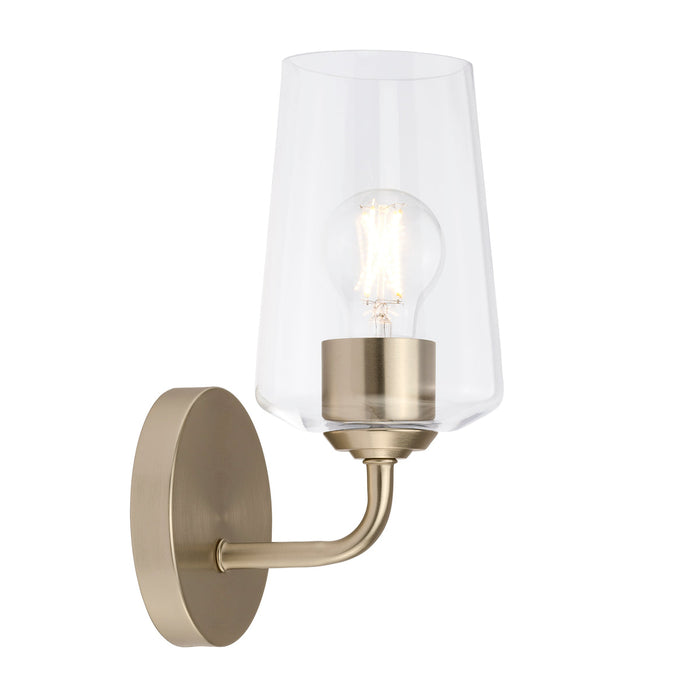 Progress Lighting 94710148177 Celino Collection 1-Light Wall Sconce Champagne Bronze With Clear Glass Shade (P710148-177)