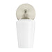 Progress Lighting 94710149009 Celino Collection 1-Light Wall Sconce Brushed Nickel With White Glass Shade (P710149-009)